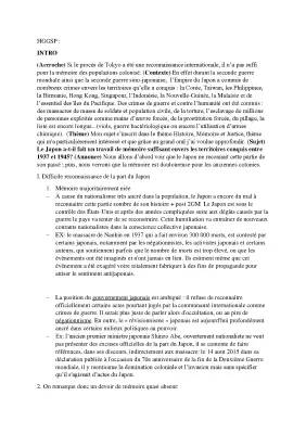 Sujet dissertation sur l'histoire et la mémoire en terminale HGGSP