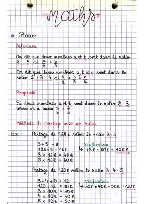 Découvre le Ratio en Maths: Cours et Exercices 3ème et 5ème