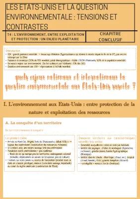 Les États-Unis et la question environnementale : tensions et contrastes