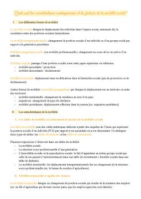 Questions sur la Mobilité Sociale en SES Terminale: Définitions, Exemples, PDF [Fiche de Révision]