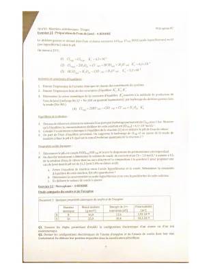 Exercices Corrigés de Physique Chimie : Dosage, Titrage et Eau de Javel - PDF