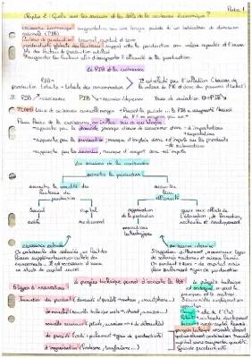 Quels sont les sources et les défis de la croissance économique PDF - Fiche Révision et Quiz Bac