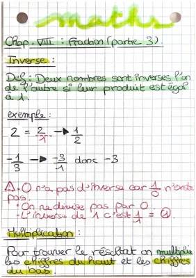 Exercices corrigés de multiplication et division de fractions - 4ème et CM2