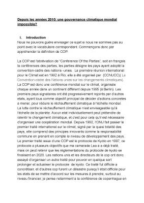 COP 21 et l'Accord de Paris : Gouvernance climatique mondiale expliquée