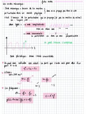 Cours et Exercices Corrigés sur les Ondes Mécaniques - PDF Première Spécialité