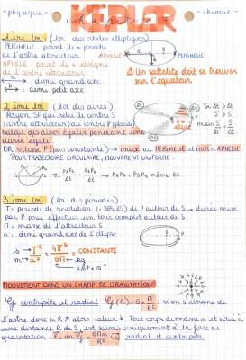 Les lois de Kepler terminale PDF: 1ère, 2ème et 3ème loi formule