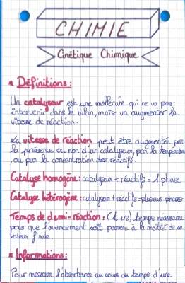 Cours Physique-Chimie Terminale STL PDF: Cinétique Chimique et Catalyse