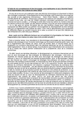 Exemples et Définitions de la Fragmentation et Internationalisation des Chaînes de Valeur - SES