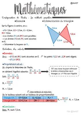 Exercices amusants avec le Théorème de Thalès et les triangles papillon