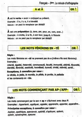 Toutes les règles d'orthographe, conjugaison et grammaire française PDF