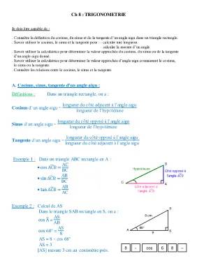 Apprends à calculer la longueur d'un triangle rectangle avec la trigonométrie