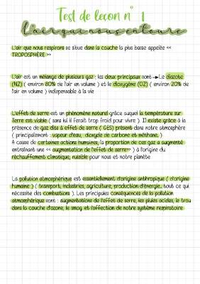 Découvre la composition de l'air et les effets de la pollution