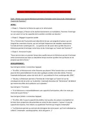 Exemple Sujet de réflexion Brevet 3ème - Corrigés et PDF