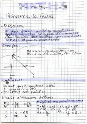 Théorème de Thalès: Exemples et Proportions Faciles