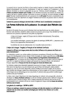 Les Formes Indirectes de la Puissance HGGSP - Différents Types de Puissance Géopolitique