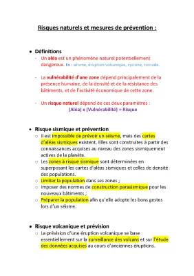 La prévention des risques sismiques et volcaniques - Que faire en cas de tremblement de terre ou éruption