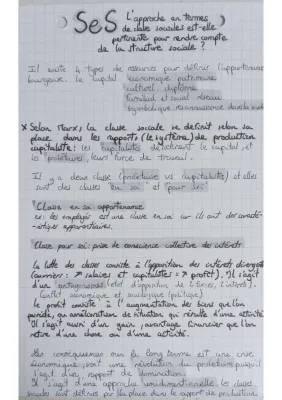 Les classes sociales aujourd'hui, la structure sociale en France et Marx et Weber - SES Terminale