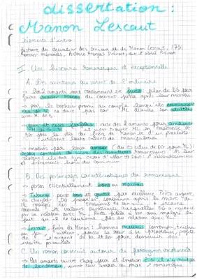 Manon Lescaut: Résumé, Dissertation PDF, et Analyse Bac