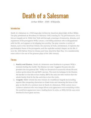 Death of a Salesman: American Dream and Illusion vs Reality Quotes