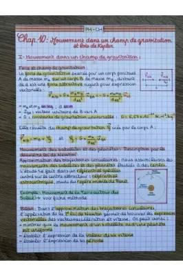 Découvre le Mouvement dans un Champ de Gravitation: Cours et Exercices Corrigés PDF