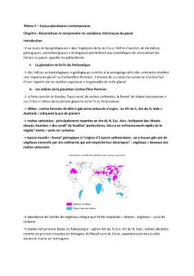 Reconstituer et Comprendre les Variations Climatiques Passées : Cours et Fiches de Révision pour le Bac SVT