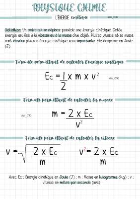 Découvre les Formules de l'Énergie Cinétique et Potentielle!