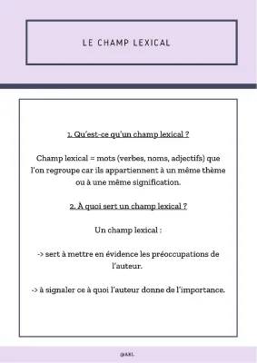 Découvre le Champ Lexical : Exercices et Définitions Simples