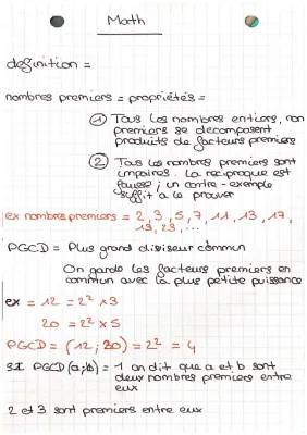 Exercices de PGCD et PPCM corrigés en PDF pour les 3ème, 4ème et 5ème