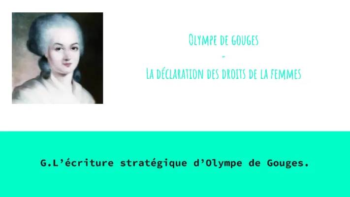 Analyse linéaire de Olympe de Gouges: Préambule et Postambule PDF