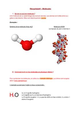 Brevet physique-chimie TOUS SUR LES MOLECULES !