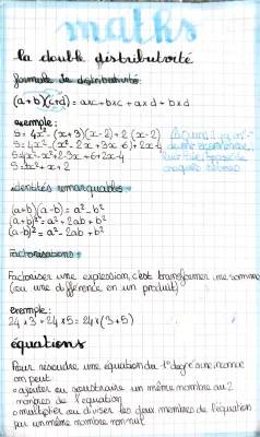 la double distributivité et les équations 