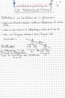 Comprendre la Translation en Maths 4ème avec Exercices Corrigés