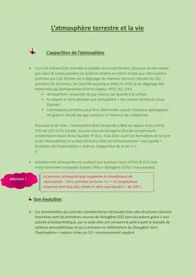 Comment l'atmosphère a changé et comment la vie est apparue sur Terre