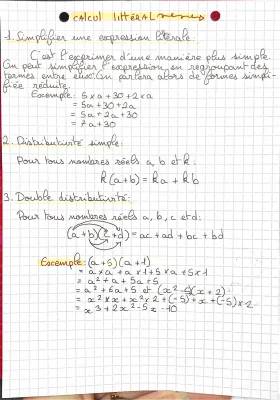 Simplifier une Expression Littérale - Exercices et Astuces pour 3ème, 4ème, 5ème