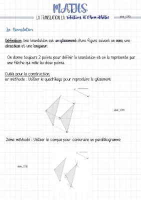 Apprends les Translations et Rotations en Maths 4ème et 3ème