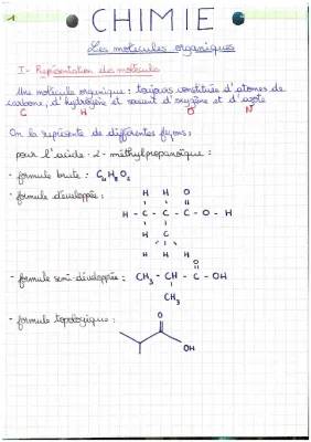 Comprendre la représentation des molécules organiques et la nomenclature des alcools et aldéhydes