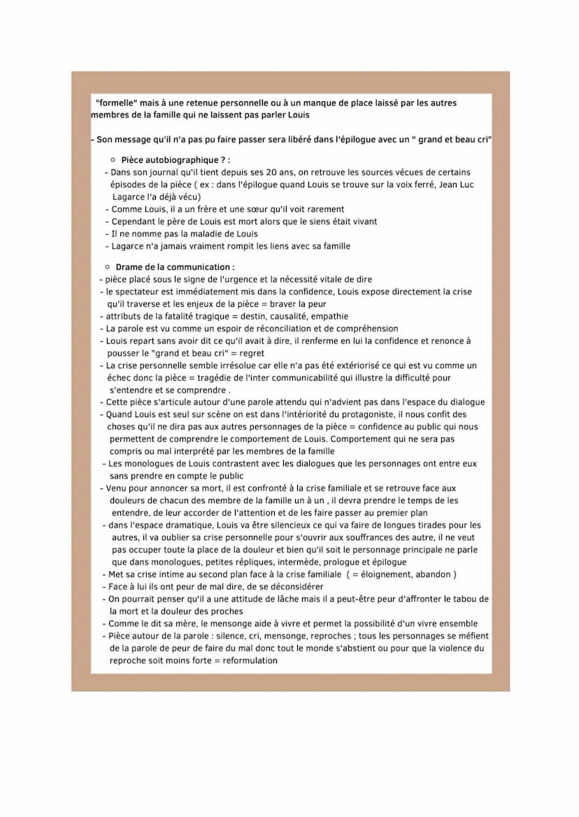 
<h2 id="introduction">Introduction</h2>
<p>"Juste la Fin du Monde" est une pièce dramatique écrite par Jean-Luc Lagarce en 1990. L'oeuvre e