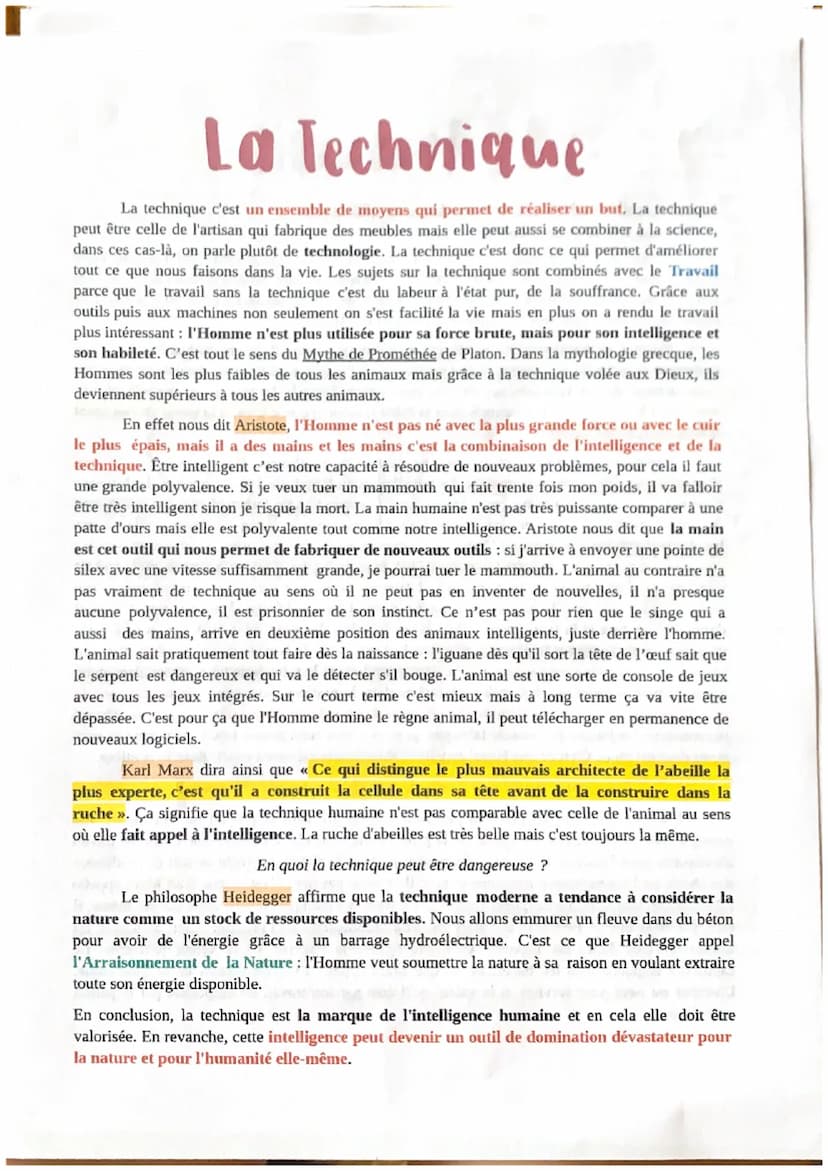 L'Art
L'art au sens large c'est ce qu'on appelle la « techno» en grec, c'est-à-dire un savoir-faire, une
maîtrise technique.
Est-ce que l'ar