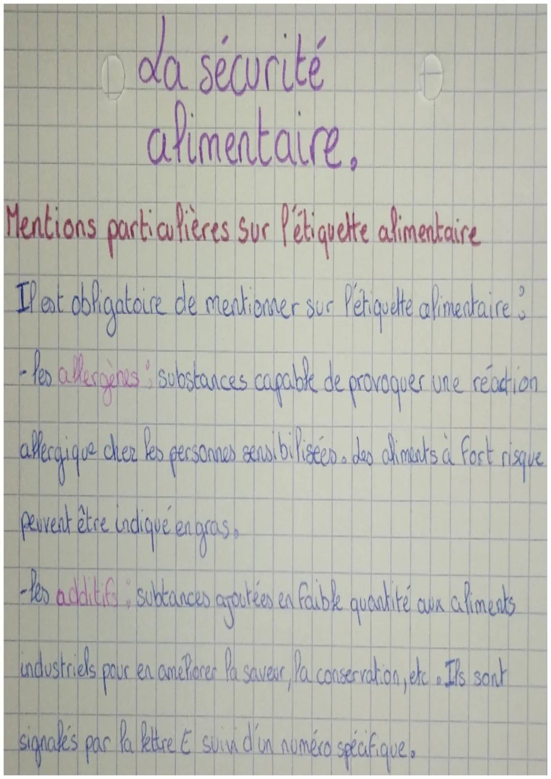 nda sécurité
alimentaire.
O
• des critères de qualité sanitaire des aliments.
Sécurité sanitaire = aliment sain -> sans danger pour
Porganis