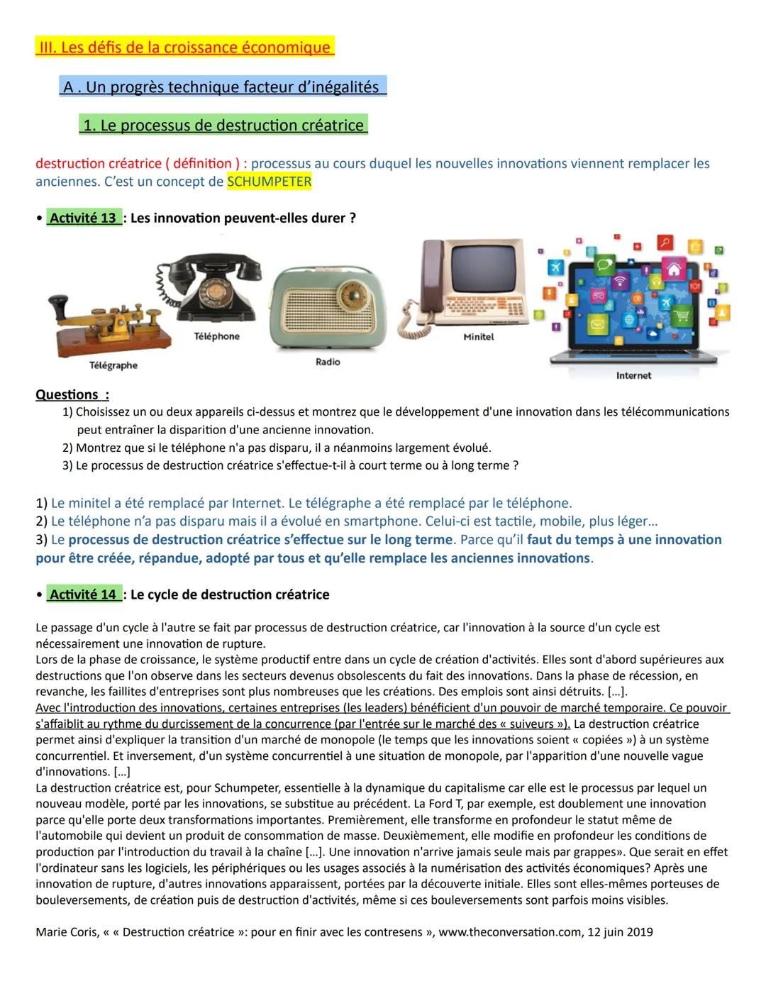 A la fin du chapitre, vous devez être capable de :
Comprendre le processus de croissance économique et les sources de la croissance: accumul