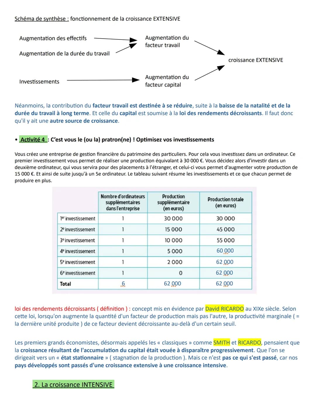 A la fin du chapitre, vous devez être capable de :
Comprendre le processus de croissance économique et les sources de la croissance: accumul