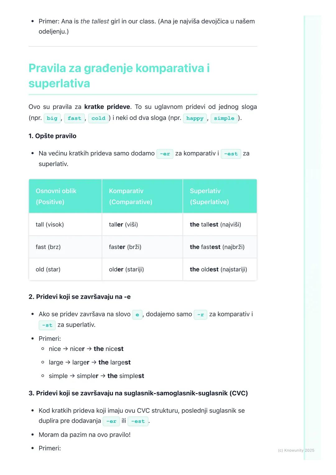 # Poređenje prideva
(Comparatives &
Superlatives)

Uvod u poređenje prideva

Poređenje prideva koristimo kada hoćemo da uporedimo dve ili vi
