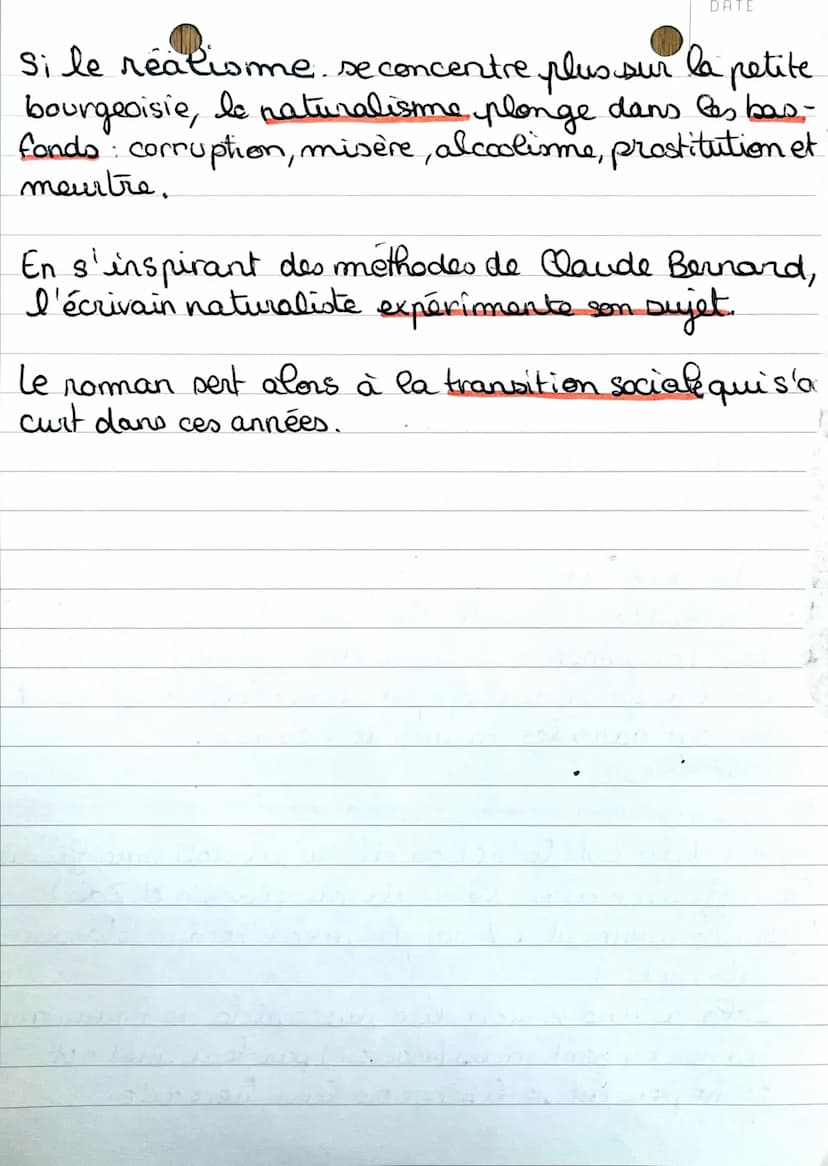DATE
Naturalisme & reatsime
le realisme (= Decondo moitié du XIXes).
Objectif: representer le réel de la façon la plus fidèle po.
Il est une