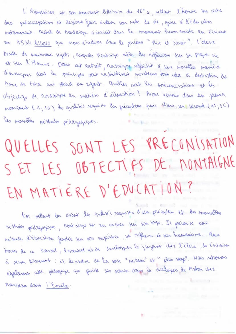 il oppose à
mu the education que n'a pas été digié, assim
l'homme dans sor vie
1th mouv: les qualités requises du précepteur
a leve educatio