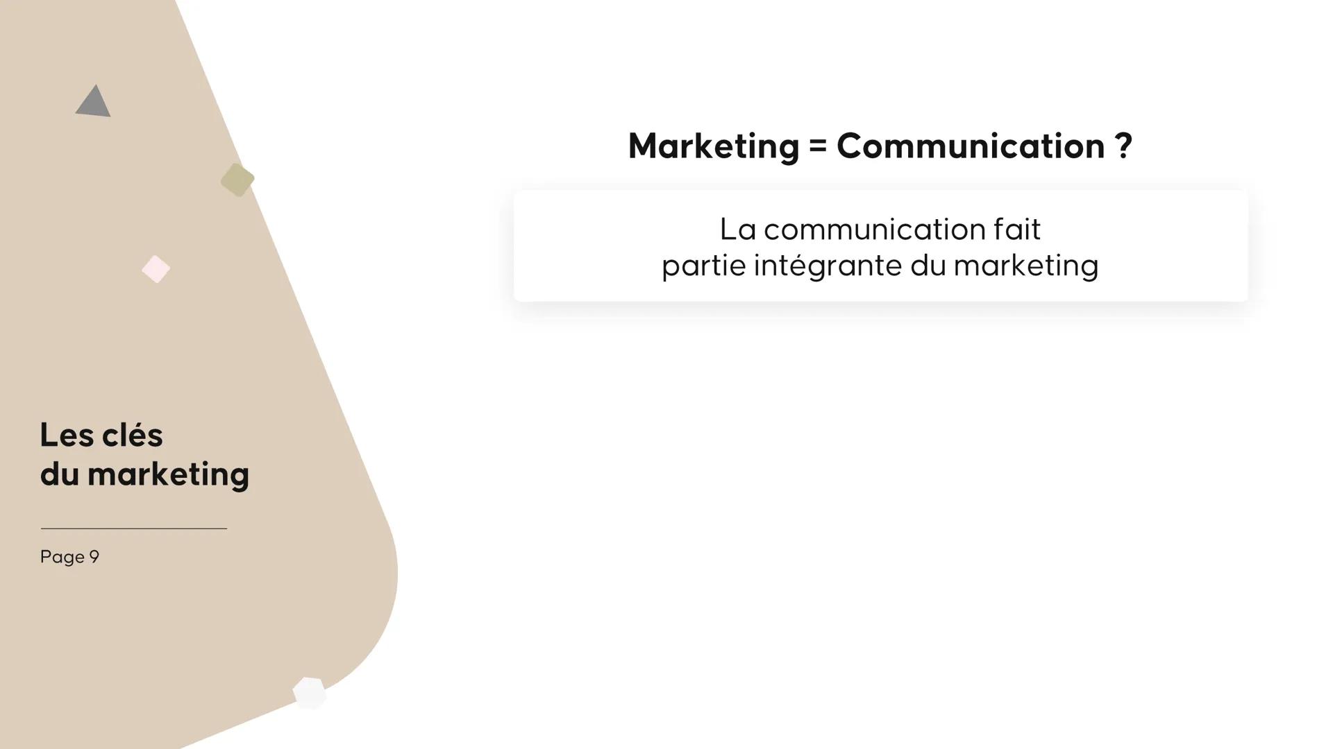 Les clés du
marketing Les fondamentaux Le marketing, c'est quoi? Le marketing

Les clés
du marketing

Définition
Ensemble de techniques orie