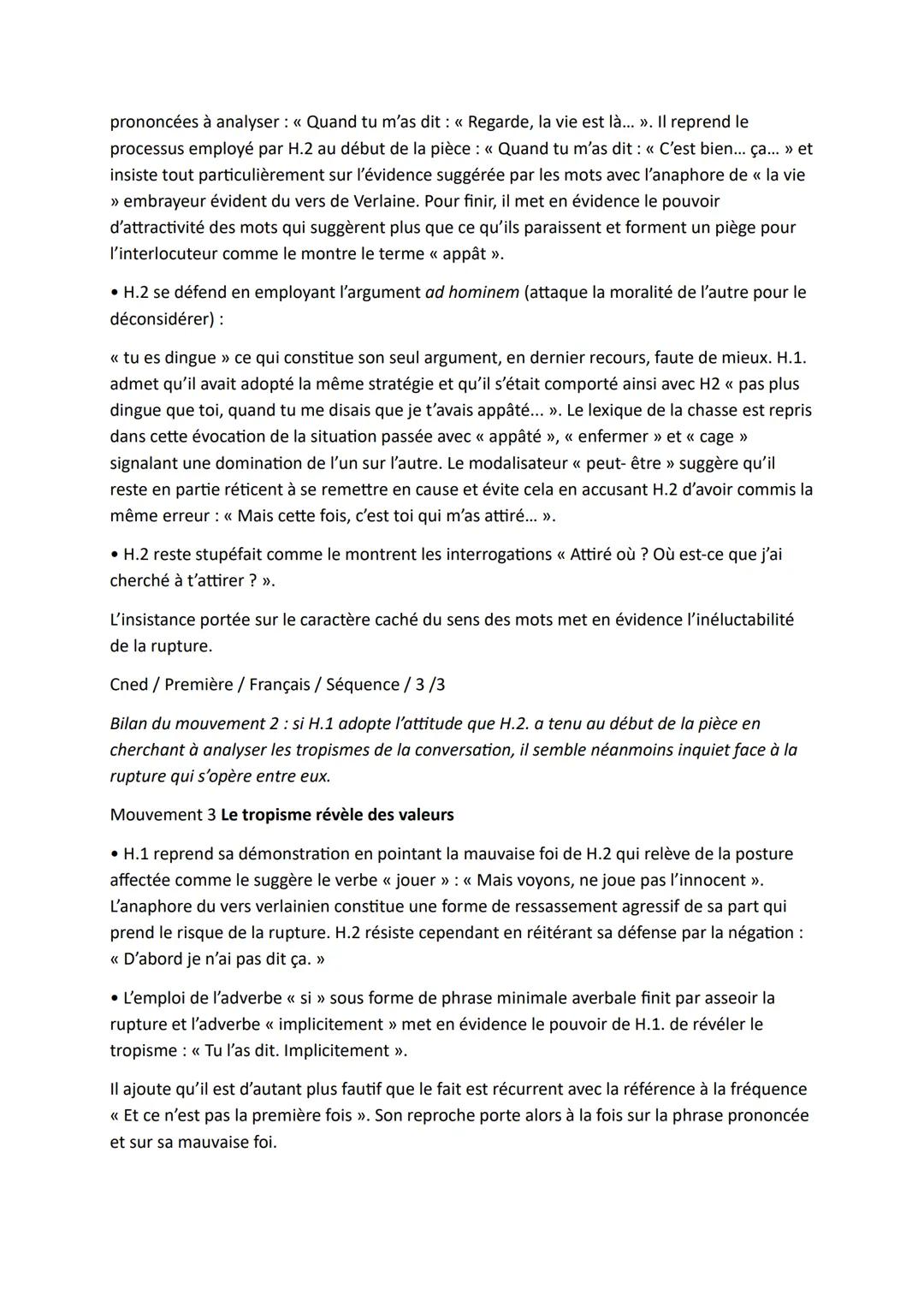 Texte Une deuxième crise en miroir de la première Proposition de lecture linéaire
Introduction
On connait Sarraute comme une des figures du 