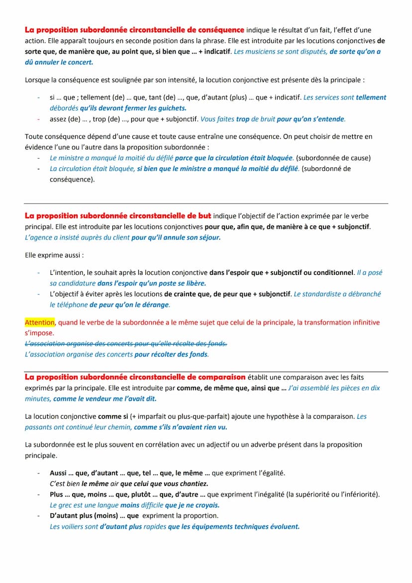 Expression :
Les propositions subordonnées circonstancielles
La proposition subordonnée circonstancielle de temps indique si une action a li