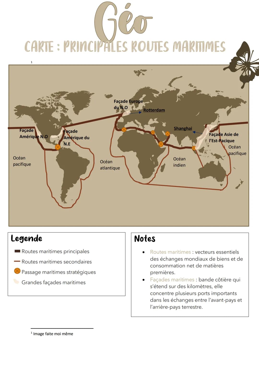 Gea
CARTE: PRINCIPALES ROUTES MARITIMES
Façade
Amérique N.O
Océan
pacifique
Legende
Façade
Amérique du
N.E
Routes maritimes principales
Rout