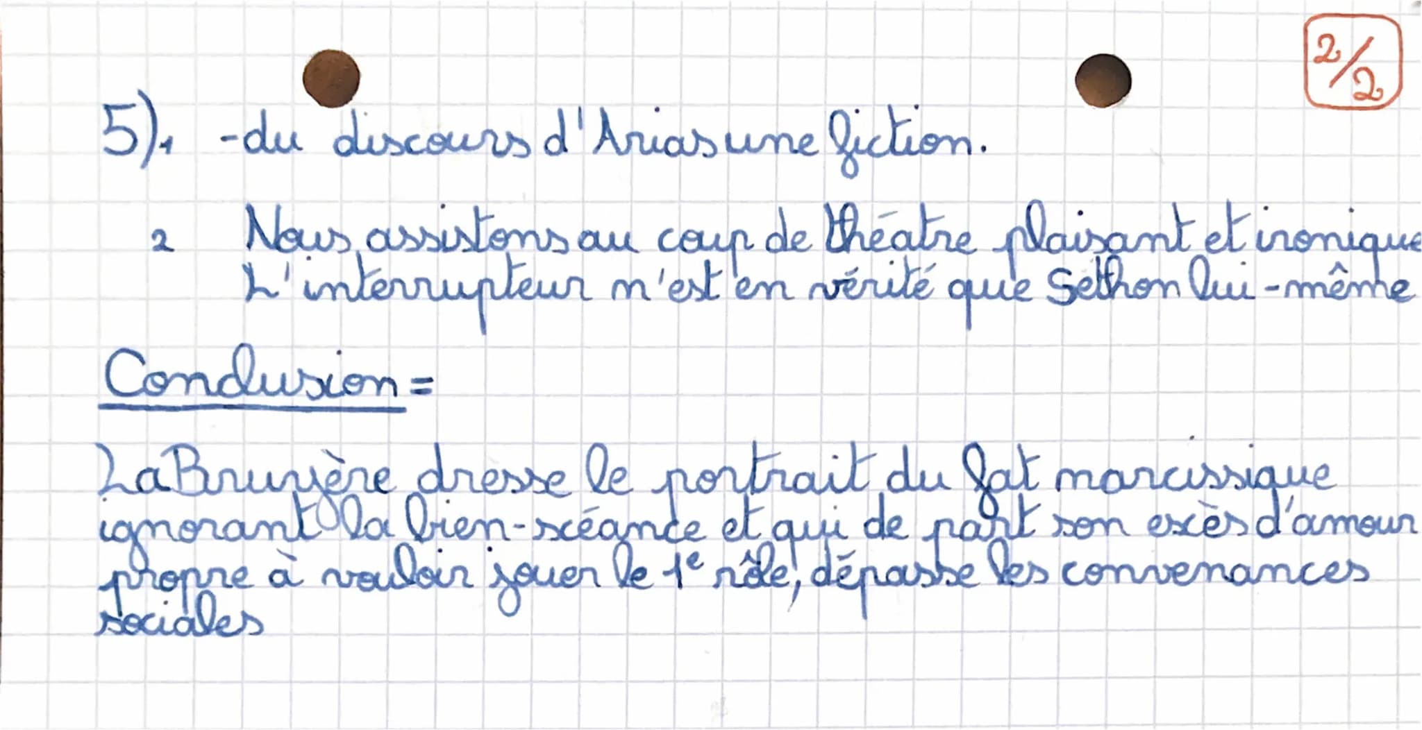 TH
Remarque I
Jean de La Bruyère Les Caractères Livre 5
De la société et de la conversation 1688 Classicisme
Le portrait d'Arias se situe da
