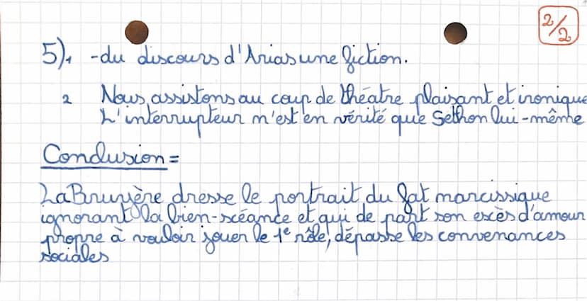 TH
Remarque I
Jean de La Bruyère Les Caractères Livre 5
De la société et de la conversation 1688 Classicisme
Le portrait d'Arias se situe da